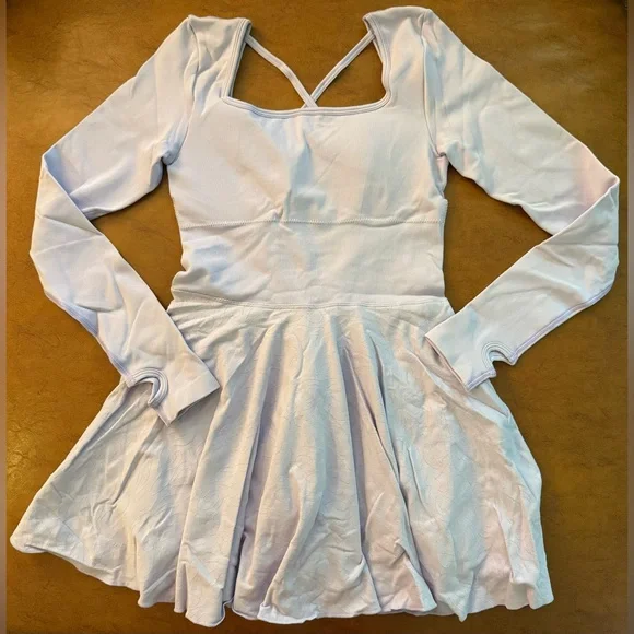 Marion Cross Back Tennis Dress Lavender Long Sleeve Medium NWT - Picture 3 of 10